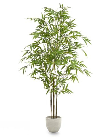 MAIA SHOP Bambú Artificial 180 cm Minimal – Planta Artificial Grande con Ramas y Hojas Ajustables, Árbol Decorativo para Hogar, Oficina y Proyectos de Interiorismo