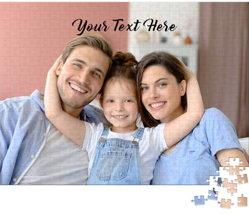 UPMALL Custom Puzzles from Photos - 120/200/300/500/1000 Piece Personalised Picture Puzzle, Custom Wooden Jigsaw for Adults & Kids, Perfect Gifts for Family, Friends, Wedding, Birthday