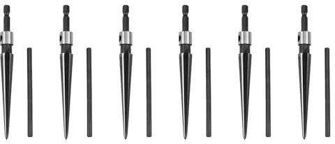 Pyugxab 6X Reibahle 3-13 mm Sechskantschaft Reibahle Geriffelte Handgehaltene Stahl BrüCken Stift Loch Fase Holzbearbeitungs Schneid Werkzeug Bohrer Reibahle
