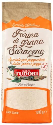 Molino Tudori - Harina de Trigo Sarraceno (1Kg) | Sin Gluten | Made in Italy | Apta para Veganos | Sin OGM | Altamente digestible | Ideal para muchas recetas dulces y saladas