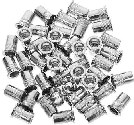 ULTECHNOVO 50 Pièces Écrous à Riveter Acier Inoxydable M8-1.25 Haute Résistance pour Fixation Industrielle
