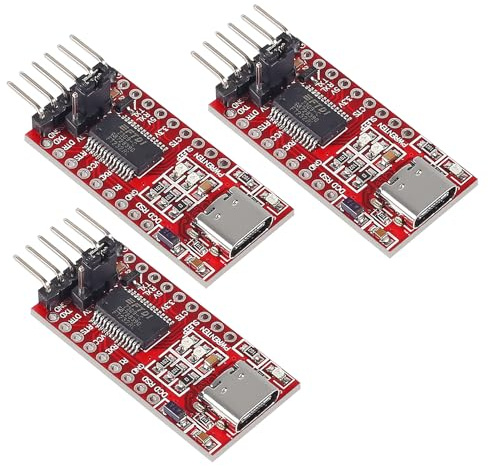 DORHEA 3 Stück FT232RL FT232 FTDI USB 3,3 V 5,5 V zu TTL Seriell Adapter Modul für Arduino FT232 Pro Mini Typ-C USB zu TTL 232