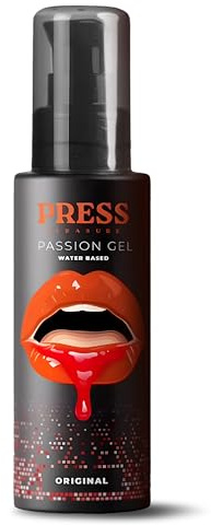 Press Pleasure Original Water-Based Lubricant - Edible & Silky Smooth Adult Lube - Toy-Compatible, Travel-Friendly, Vegan (100ml)