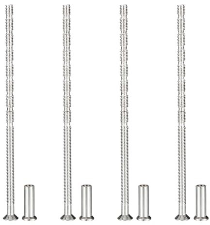PATIKIL Cabinet Handle Screws M4x100, 4Pcs Break Away Screws Drawer Pull Screw Phillips Drive Flat Countersunk Head Bolts with Sleeve for Door Handle Lever