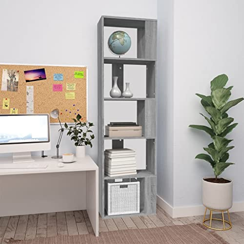 Bücherregal Grau Sonoma 45x24x160 cm Holzwerkstoff,jiangboyue-826376