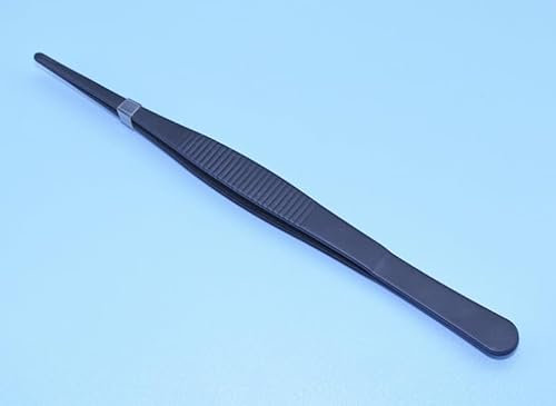 Confezione da 2 pinze da cucina, pinzette da cucina in acciaio inossidabile da 30 cm, pinze cucina acciaio inox, pinze lunghe, utensili da cucina professionali per cucinare strumenti per griglia, nero