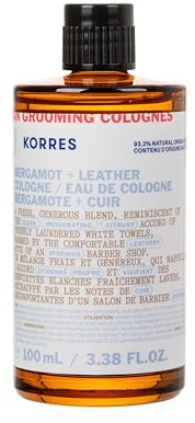 KORRES ATHENIAN GROOMING Eau de Cologne mit Bergamotte & Ledernoten, 100ml | frischer & belebender Duft für Männer, silikon- & parabenfrei, vegan, mit natürlichem Alkohol, Herrenduft