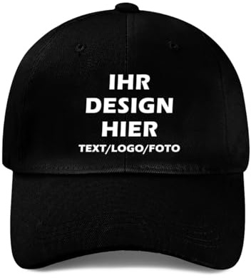 ERICAT personalisiert Cap personalisierte Basecap personalisiertes Baseball Cap Text selbst gestalten mit Foto/Namen Trucker Cap Kappe für Männer & Frauen