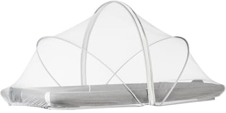 Stubenwagen-Abdeckung, Netz-Baldachin, 55 x 100 x 55 cm, atmungsaktives, faltbares Netz-Design, leichter Zeckenschutz, ideal für Wiege, Kinderwagen, Spielplatz, kleine Räume