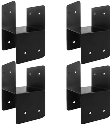 GBYUHAIJUN Pfostenkappe,Pfostenkappen Hochleistungs-Stahlmontage-Balkenaufhängerhalterungen/Pfostenkappen-Bindehalterung/Balkenankerverbinder 4x4 Pfosten 14 Gauge/