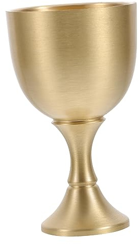 FONDOTIN Copa de Latón Vintage Robusta para Licor y Ceremonias Compacto Resistente y Fácil de Limpiar para Uso Religioso y Hogar