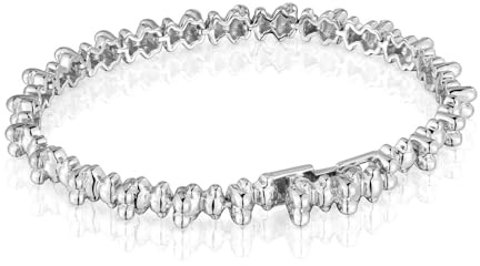 TOUS Pulsera Cadena para Mujer de Plata de Primera Ley con Motivo de Oso, Colección Bold Bear