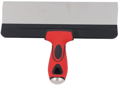 Qudinip Raschietto per Vernice, Raschietto per Cartongesso in Acciaio Inossidabile 10 Pollici con Design Ergonomico e Martello Incorporato, per Progetti di Miglioramento Domestico e