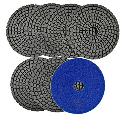 diatool 7/Set 10,2 cm Profi Diamant Flexible Polieren Pads 100 mm Keramik/Fliesen Schleifscheiben Premium Qualität Schruppscheibe