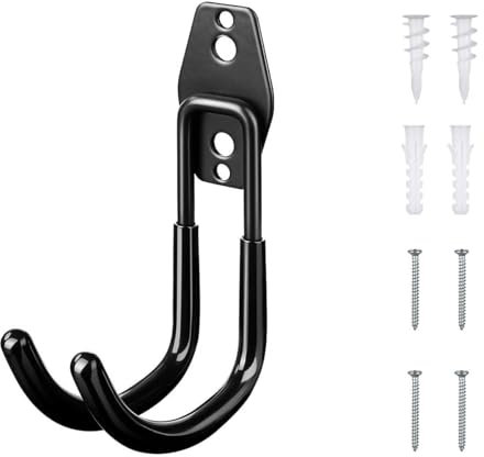 YARNOW Supporto per tubo da giardino, a parete, per tubo dell'acqua, ad alte prestazioni, per prato da giardino (nero)