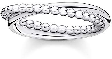 Thomas Sabo Anillo doble bolas plata plata de ley 925 TR2321-001-21-56