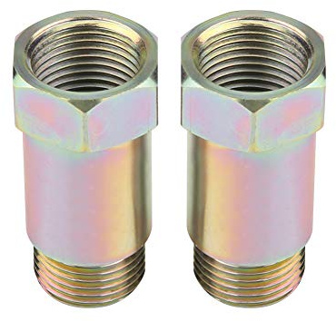 Fydun Sensor Lambdasonde Extender Spacer, 2St. 45mm M18 * 1,5 O2 Sauerstoffsensor Extender Extension Spacer Bungs Adapter Sensor Bung Zubehör Gelb