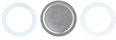 Easyworkz Espressokocher Ersatz Silikon Dichtungs und Siebeinsatz für 4 Tassen italienische Mokka kanne