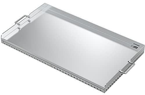 Stanbroil 91,4 cm Edelstahl Flat Top Gasgrill Grill Grillplatte Ersatz für Blackstone 4 Brenner Propan Gasgrill Verbesserte Seitenablage und Neues Heckfett-Management System (Verbesserte Version)