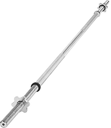 wuuhoo® Langhantelstange Henry - 180cm / 150 cm / 120 cm Hantelstange 25mm, Stahl verchromte Hantel mit Sternverschluss - 150 cm