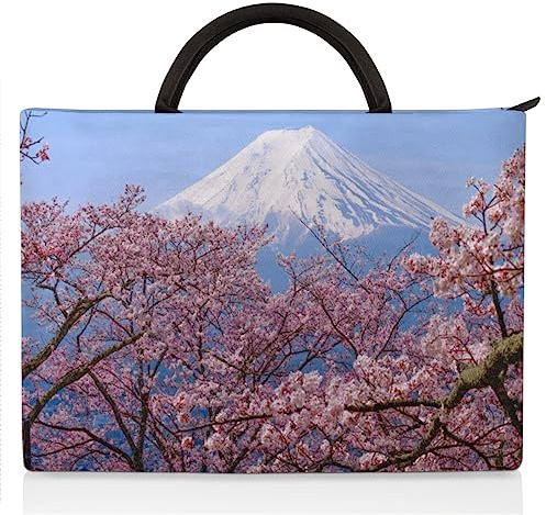 TropicalLife Spring Japan Mt Fuji Housse pour ordinateur portable de 13 à 17 pouces Japon Main Sacoche pour ordinateur portable Mallette Messenger Sac de transport, multicolore, 15-17 in