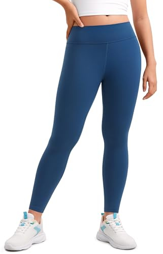 CRZ YOGA Flickor Butterluxe full längd atletiska leggings – barn hög midja loungebyxor aktiv dans löpning yoga tights, Franska marinen, L