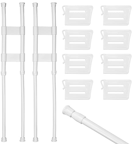 Jiehaojia 2 Piezas Barras de Frigorífico RV Extensible a 40-70cm con 8 Piezas Separadores de Refrigerador para Asegurar Alimentos y Bebidas en Caravanas y Casas Rodantes