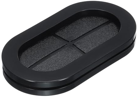 sourcing map Rubber Grommet Mount Size 75 x 37 mm Oval Double-Sided for Wire Protection 6pcs