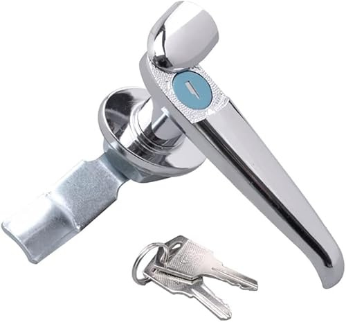 Cabinet Lock,Drawer Lock,Level Handle Cam Lock, Electric Cabinet Lock, File Cabinet Machine Cabinet Lock, Zinc Alloy Chrome Finished L Shape with Keyed Alike MS308-3 (1 Pack) (Color : 1 Pack)