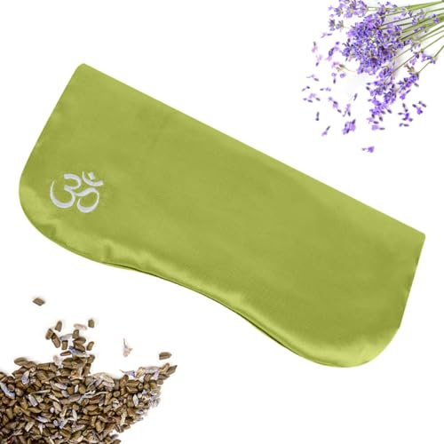 LIROVA Luxuriöses Seiden-Augenkissen mit Lavendel für Entspannung, Gewichtete Augenmaske für Aromatherapie, Yoga und Meditation Frauen und Männer