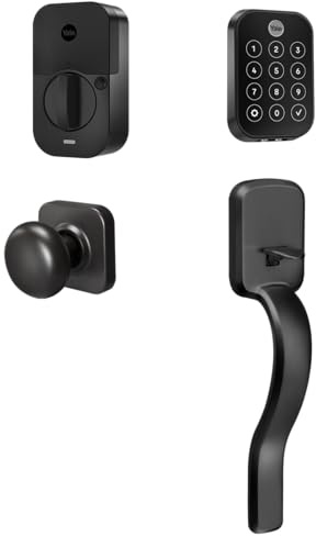 Yale Assure Lock 2 Touch con Wi-Fi y mango Ridgefield, sin llave en gamuza negra