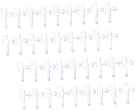 Veemoon 100piezas Gancho Para Cortinas De Ganchos De Plástico Para Cortinas Diseño Moderno Accesorios De Para Draperías Resistentes y Ligeras