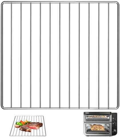 GWYXC Wire Rack for Ninja DCT401 DCT451 12 in 1 Smart Double Oven, 13''×12.4'' Stainless Steel Toaster Oven Replacement Parts Accessories Dehydrator Grill Rack for Ninja DCT601 DCT651 DCT402BK