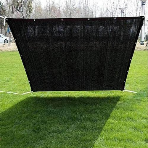Rete Ombreggiante Vele Parasole, Rete Telo Ombra Rettangolare Tende Ombra Tessuto Ombreggiante Traforato 90% Protezione UV Antistrappo Esterno,Balcone, Giardino,Rete Pollaio,black-3x6m
