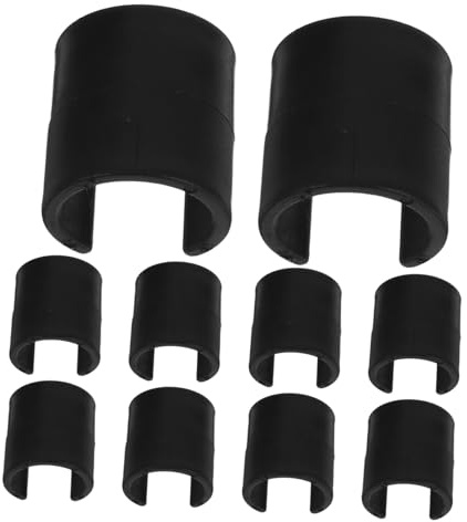YARNOW Drapeaux d'angle en ABS noir pour entraînement de football | Lot de 10 clips de mât de drapeau pour filet de football et bannière - Montage rapide - Connexion fixe