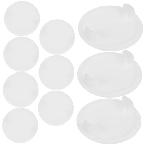 BUGUUYO 50pcs Hinge Fixings Covers Plastic Screw Cap Covers for Door Hinge Holes Bookshelf