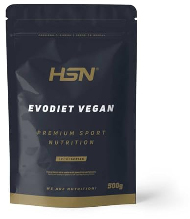 HSN Evodiet Vegan (Aislado de Proteína de Soja, Inulina y Glucomanano) | Sabor Neutro 500g | Ideal para tomar antes de las comidas | No Contiene Dosificador | No-GMO, Vegano, Sin Gluten