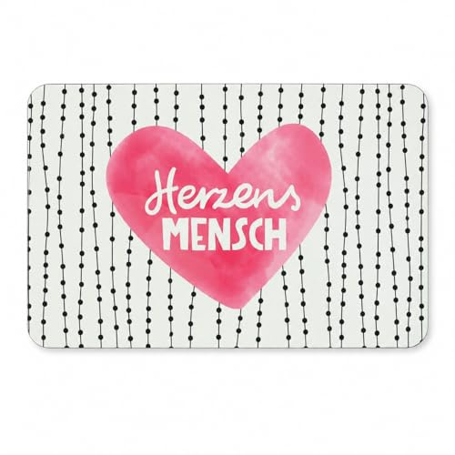 ReWu Frühstücksbrettchen Schneidebrett 23x14 cm Motiv Herzensmensch
