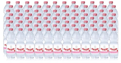 Guizza, Acqua Minerale Naturale, 96 Bottiglie da 0,5L, Leggera e Dissetante, Ideale per Casa Ufficio e Scuola, Pratica da Portare con Sé