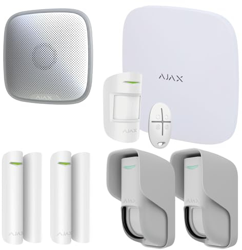 Kit Allarme Wireless 4G WiFi, Hub2 con Sirena Esterna, 2 Sensori a Tenda, 2 Sensori Magnetici, Rilevatore Movimento, Telecomando, Batteria 5 Anni