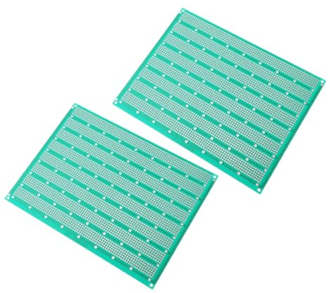 DOITOOL 2 piezas Tablero de Circuito Pcb Unifaz Placa Soldable para Proyectos Electrónicos con Diseño de Cinco Orificios para Adultos y Aficionados al Bricolaje