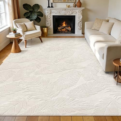Enyhom matta för vardagsrum 160 x 230 cm, beige matta med kort lugg, tvättbar