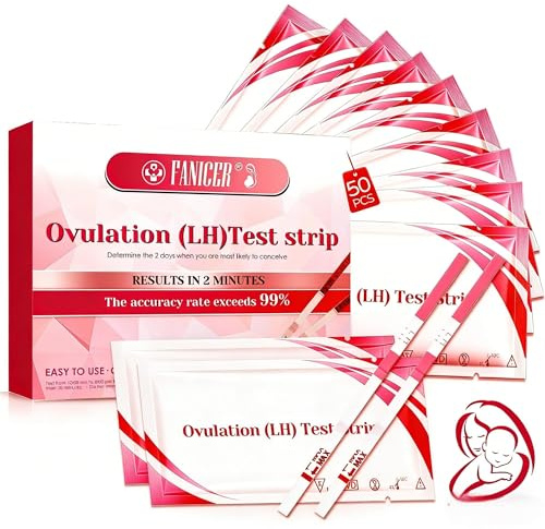 Test d'Ovulation, Résultats Clair et Facile à Lire, pour le Suivi Quotidien du Cycle de Fertilité, Usage Domestique Pratique, Adapté aux Femmes en Phase de Projet Bébé