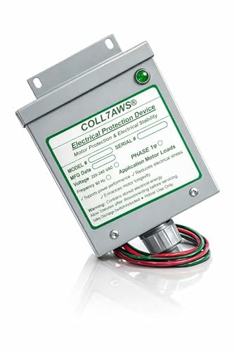 Dryer Surge Protector 4 Prong 220V | Power Factor Correction Device | Protects Motor & Reduces Reactive Power | Heavy Duty 30 Amp Plug | for Electric Dryer & Inductive Loads | COLL7AWS