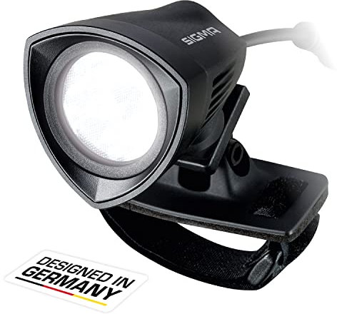 SIGMA SPORT - BUSTER 2000 HL | Leistungsstarke Helmbeleuchtung | Helmlicht 2000 Lumen | Licht für Fahrradhelm mit 7 Modi-Profilen | Sichere Befestigung am Fahrrad Helm | Farbe: Schwarz