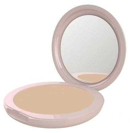 Neve Cosmetics cipria compatta con specchietto incorporato Flat Perfection, opacizzante ravvivante | Alabaster Touch