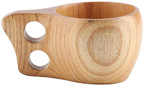 Fdit Holz Tee Kaffeetasse Portable Outdoor Naturholz Getränke Leichte Hartholz Umweltfreundliche Trinkbecher Griff(#1)