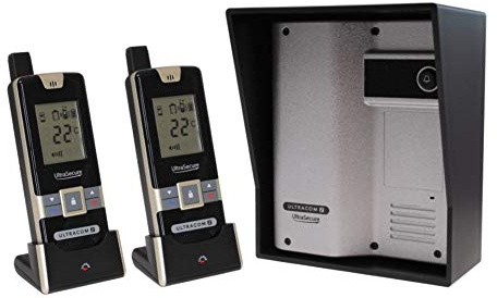 Ultracom2 600M Wireless Intercom & 2 Handsets With Hood (Black Hood)
