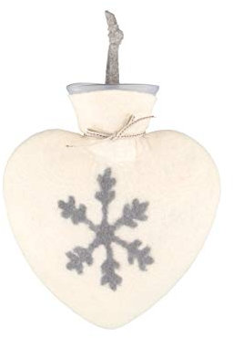 Trachten Wärmflasche - FLOCKE - beige, mint, wollweiß
