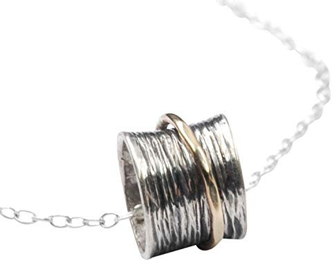 Silberanhänger mit einem Drehring 375er Gold